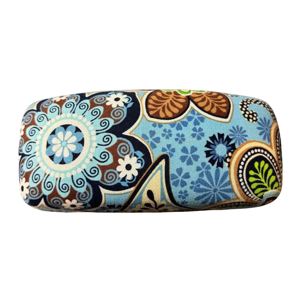 Vera Bradley Hard Shell Eyeglass Case in Bali Blue Paisley Retired Pattern